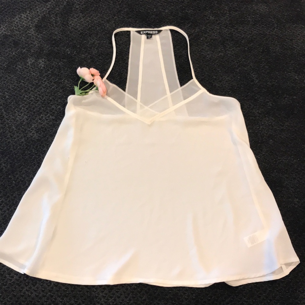 Cream Tank Top Blouse